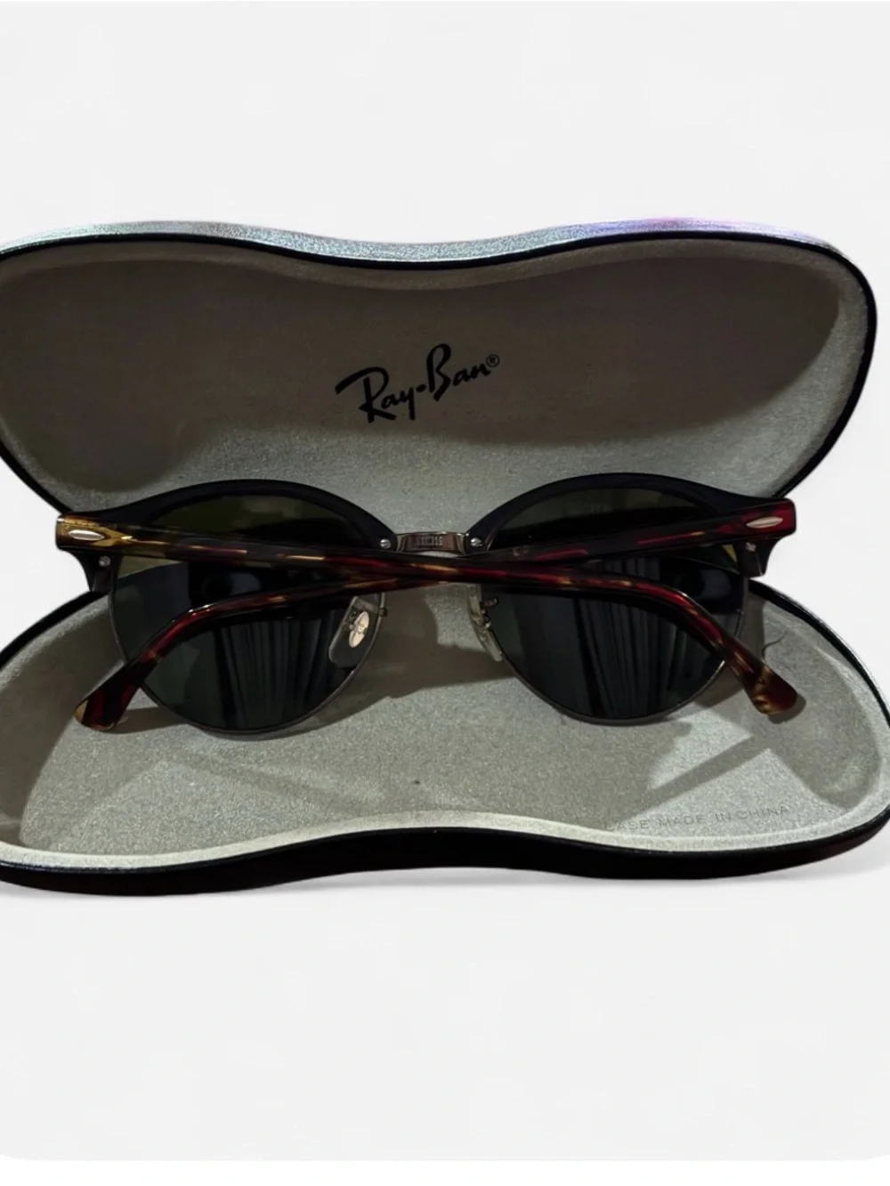 Ray-Ban Women's Round Tortoise Frame Sunglasses with Black Lenses